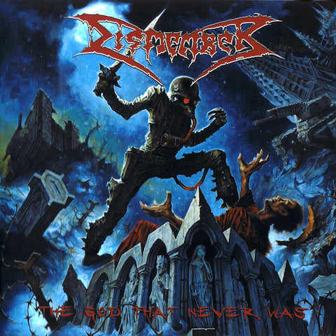 Dismember - The God That Never Was (LP, Blue In Red Split Vinyl)