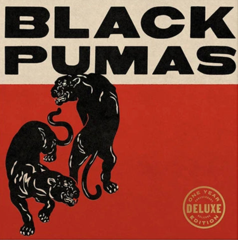 Black Pumas - Black Pumas (2xLP, Gatefold, Deluxe Edition, Gold + Black/Red Vinyl)