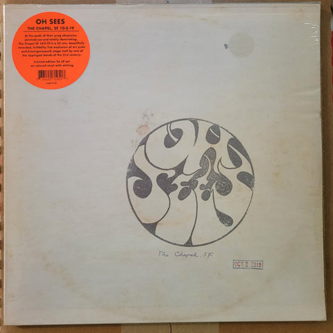 Oh Sees - The Chapel, SF, 10-2-19 (2xLP, Limited Edition Colour Vinyl)
